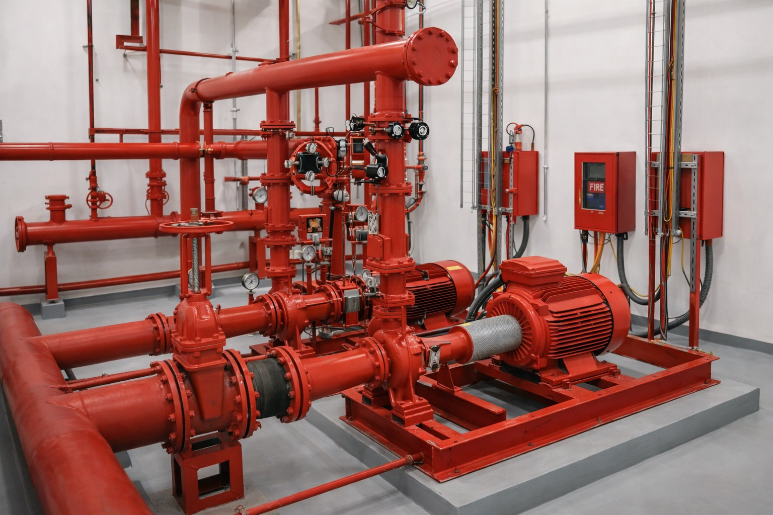 Industrial fire pump system